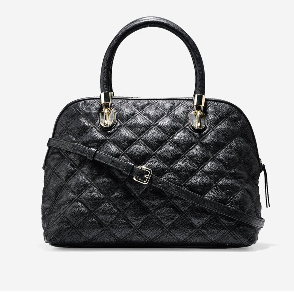 Cole Haan Black Quilted Leather Handbag - Great Condition